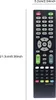 A remote control is shown against a white background with dimensions indicated. Podgląd zdjęcia produktu