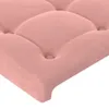 vidaXL Kopfteil mit Ohren Rosa 203x23x78/88 cm Samt - Produktbild-Vorschau 5