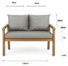 Gartenkissen Set grau – 130x50 + 2x70x50 cm – Für Produktbild-Vorschau 8
