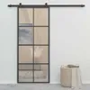 vidaXL Drzwi przesuwne z aluminium i szkła ESG 90x205 cm Podgląd zdjęcia produktu 15