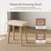 Puluomis Coiffeuse avec éclairage LED miroir rond, table de Voir les images du produit 8
