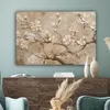 MuchoWow® - Leinwandbilder - Blumen - Modern - Beige - Weiß Produktbild-Vorschau 4