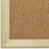 A close-up view of the corner of a cork bulletin board with a wooden frame. Produktbild-Vorschau