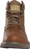A close-up, front-facing view of a brown leather work boot. Produktbild-Vorschau