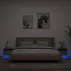 vidaXL Nočné stolíky s LED osvetlením 2 ks čierne 40x39x37 Náhľad obrázku produktu 1