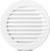 A white circular vent cover with horizontal slats. Produktbild-Vorschau