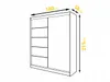 Easy4You P4 180 cm Schwarz/Weiß Schiebetüren Kleiderschrank Produktbild-Vorschau 7