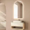 HOKO Specchio curvo a LED con cornice in metallo 60x100 cm Anteprima dell’immagine prodotto 13