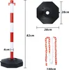 YUENFONG 4 zábranové stĺpiky 82x28x28 cm, plastové, s 1,4 m Náhľad obrázku produktu 2