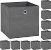 vidaXL Úložné boxy 10 ks. Netkané 32 x 32 x 32 cm Šedé Náhled obrázku produktu 7