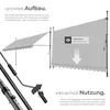 tectake® Klemmmarkise mit Handkurbel einfache Montage Produktbild-Vorschau 4