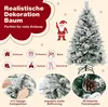 COSTWAY Umelý vianočný stromček 136 cm, vianočný stromček Náhľad obrázku produktu 5