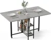 Mondeer Table de cuisine pliante avec 2 étagères et Voir les images du produit 1