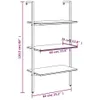 VidaXL 336381, Schwarz, Stahl, Holz, 640 mm, 350 mm, 1205 Produktbild-Vorschau 8