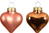 Christbaumkugeln Orange Herzform 6 x glänzend & 6 x matt Produktbild-Vorschau 2