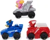 Three Paw Patrol mini-vehicles with characters in them, arranged in a triangular formation against a white background. Produktbild-Vorschau