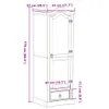 vidaXL Kleiderschrank Corona 55x52x170 cm Massivholz Kiefer Produktbild-Vorschau 8