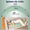 sei Design Stillkissen XXL 190x30 mit Musselin Bezug Produktbild-Vorschau 8