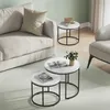 Couchtisch 2er Set Rund Beistelltisch Loft Design 2 in 1 Produktbild-Vorschau 3
