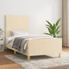 vidaXL Bettgestell mit Kopfteil Creme 100x200 cm Stoff -  Produktbild-Vorschau 2