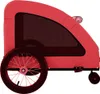 vidaXL Príves na bicykel Psy Červená látka Oxford a Náhľad obrázku produktu 6