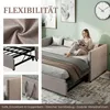Divano letto ProximaX 90/180 x 200 cm in velluto grigio, Anteprima dell’immagine prodotto 4