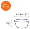 Lys - Coupelle en verre 10,5 cm - 25cl - Bleu Marine Voir les images du produit 2