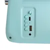 A close-up view of the side panel of a mint-colored Bluetooth radio, showing various ports and buttons. Náhled obrázku produktu