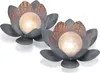 esotec Solar Lotusblüten-Leuchte 2er SET Bruchglaskugel Produktbild-Vorschau 2