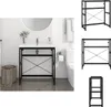vidaXL Stelaż do umywalki czarny 79x38x83 cm żelazny - Podgląd zdjęcia produktu 1