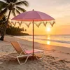 5-Fuß-Boho-Strandschirm mit Fransen – Sonnenschirm mit Produktbild-Vorschau 3