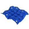 A blue inflatable seat cushion with multiple air pockets and holes, shown from a slightly elevated angle against a white background. Náhľad obrázku produktu