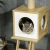 PawHut Lot de 2 arbres à chat sol au plafond hauteur Voir les images du produit 9