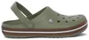 Crocs Uni Clogs Pantoletten in Oliv für den Sommer, leichte Produktbild-Vorschau 1