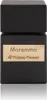 A black perfume bottle with a wooden label. Produktbild-Vorschau