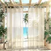 2er Set Outdoor Vorhang Voile Beige Wasserabweisend Gardine Produktbild-Vorschau 8