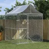 vidaXL Cuccia per cani da esterno con tetto Silver 2x2x2,5 Anteprima dell’immagine prodotto 9