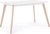 Tisch Michelangelo 120 x 80 x 74 cm MDF Buchenholz Natur Weiß _Natur24 Anteprima dell’immagine prodotto