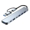 INF 2 v 1 USB-C / USB hub 7 portů USB 3.0 pro Windows MacOS Náhled obrázku produktu 4