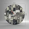 Wanduhr - Rund - Glasuhr - Abstraktion Lautsprecher Grafik Produktbild-Vorschau 3