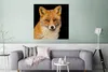 MuchoWow® Poster Fuchs - Rot - Schwarz 75x75 cm - Wand Produktbild-Vorschau 5