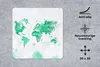 MuchoWow® Mauspad Mousepad Weltkarten - Grün - Farbe 30x30 Produktbild-Vorschau 2