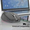 A computer mouse is placed in front of a laptop and tablet, with text indicating universal compatibility. Náhled obrázku produktu