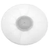 A white plastic splash guard for a blender or mixer, shown from a top-down view against a white background. Produktbild-Vorschau