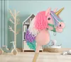 Cavallo hobby Unicorno su bastone, piccolo rosa con Anteprima dell’immagine prodotto 6