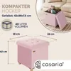 CASARIA® Hocker mit Stauraum Samt Faltbar inkl. Füßen Produktbild-Vorschau 2