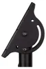 A close-up of a black metal adjustable bracket, likely for a TV mount. Produktbild-Vorschau