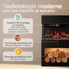 Cheminée électrique Kaminio Henri 48x75 cm 2000 Watt noir Voir les images du produit 3