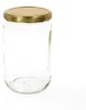 6er Set Einmachglas 720 ml Deckel Gold Rund- Einkochgläser Produktbild-Vorschau 2