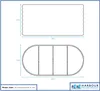 Diagrams showing the dimensions of two different garden raised beds. Produktbild-Vorschau